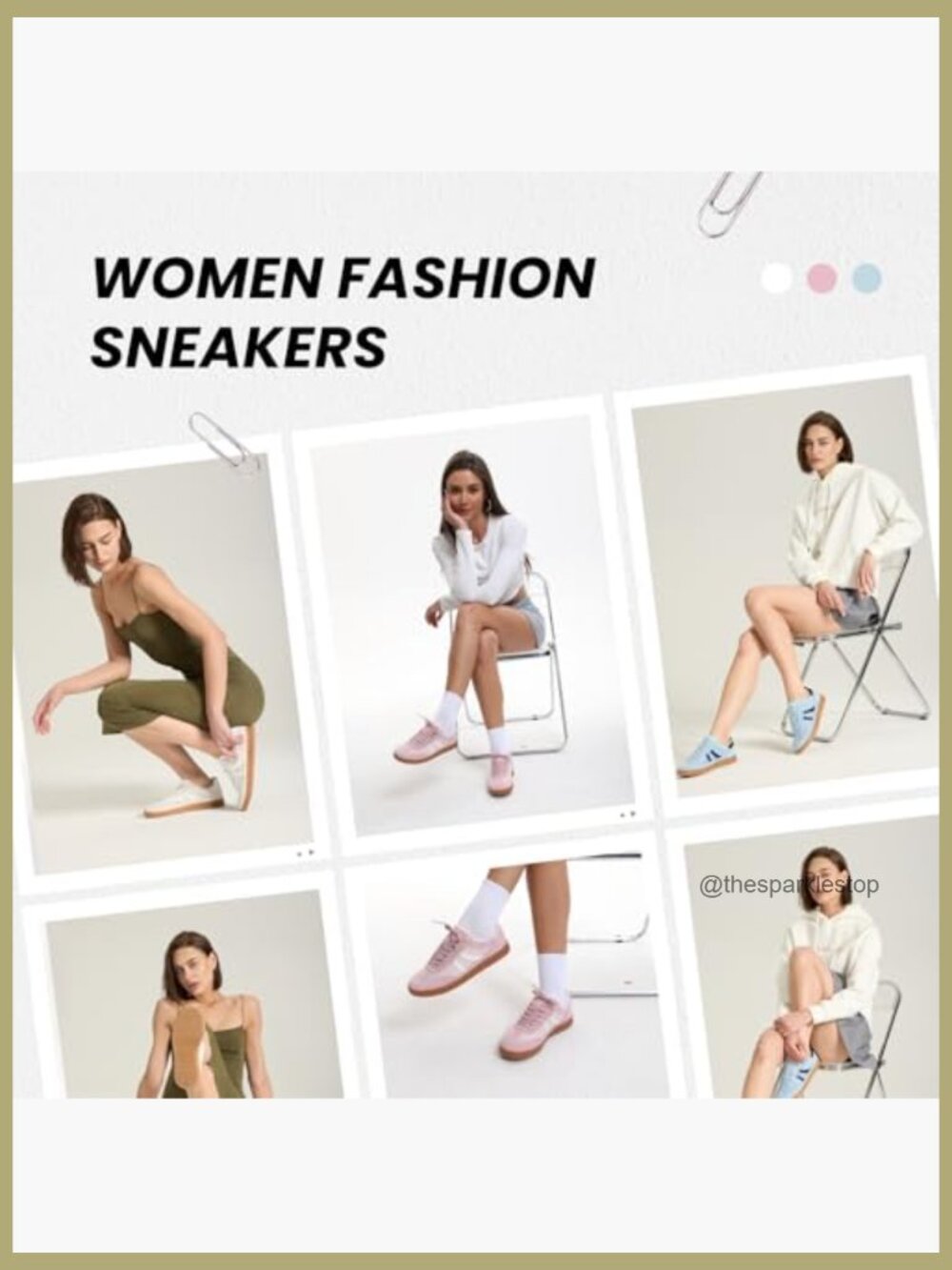 Womens Fashion Sneakers with Removable Insole Lightweight Non-Slip Lace-Up - Picture 4 of 7